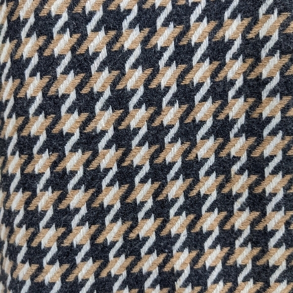 Garey Petites women's vintage houndstooth double breasted oversized wool blazer - Picture 3 of 7